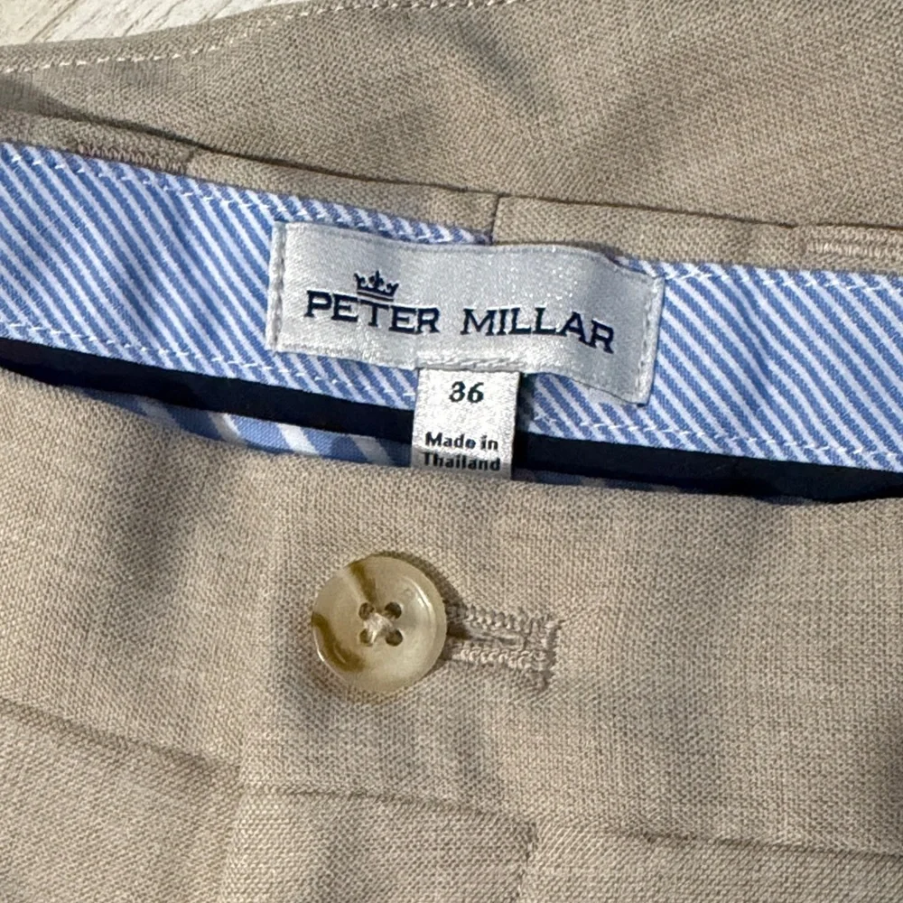Peter Millar Beige Flat Front Shorts Size 36